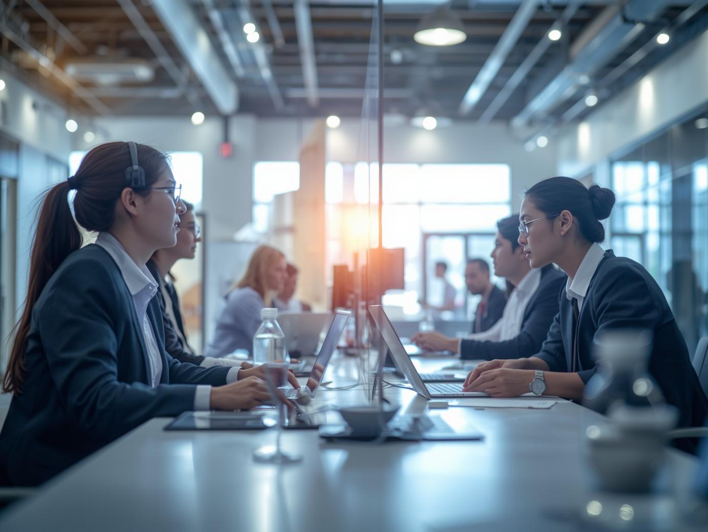 法人向けソリューションを象徴する抽象ビジュアル